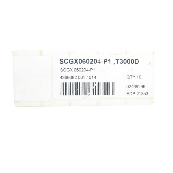 9 Insertos Fresado 1/4" SCGX060204-P1 T3000D Seco - Imagen 5